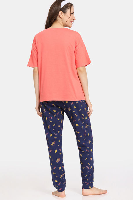Rosaline Bon Appetit Knit Cotton Pyjama Set - Ocean Cavern — image 3